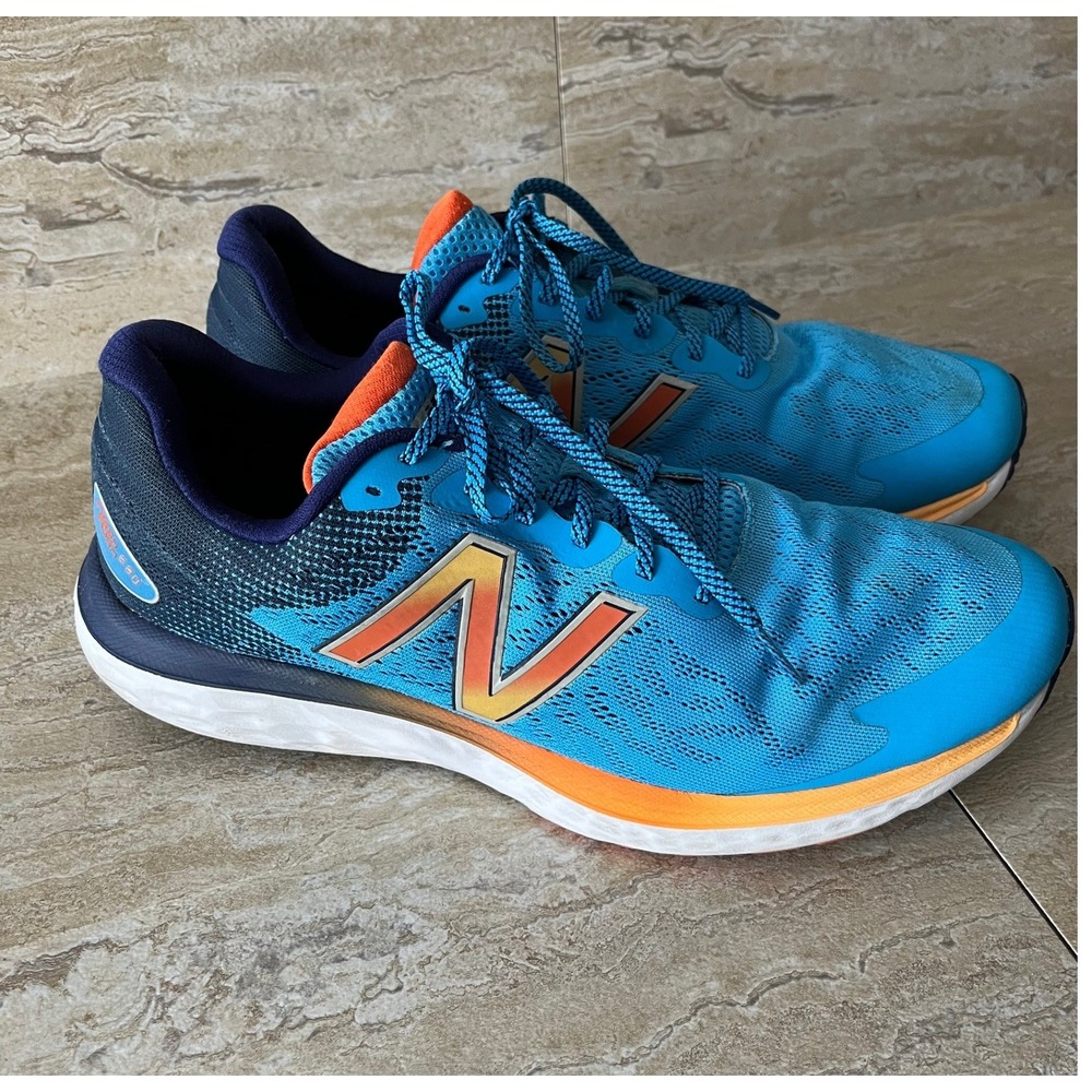 New Balance Fresh Foam 680 v7 Mens 13 Blue Orange Running Shoes M680FB7 Gym
